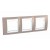 Plaque 6M triple horizontal vison/Blanc